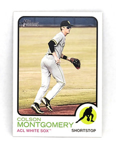 2022 TOPPS HERITAGE MINOR LEAGUE #212 COLSON MONTGOMERY SP WHITE SOX Prospect