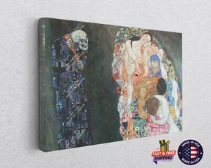 Gustav Klimt Death and Life Reproduction Color Splash Canvas Print Wall Art - Picture 1 of 7
