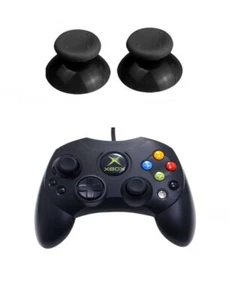 2 Original Xbox Thumbsticks Black Joysticks Analog Sticks Grip Cap X08-69873 - Picture 1 of 5
