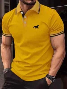 Nueva Camiseta Para Hombre Clásica Manga Corta Polo Camisa Verano Top Informal Camiseta - Imagen 1 de 28