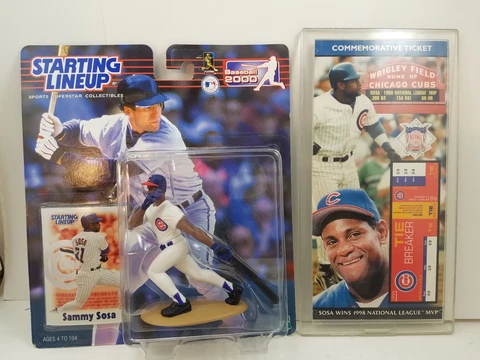 Sammy Sosa Chicago Cubs Commemorative Ticket & Starting Lineup Action Figure Cover