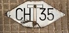 Vintage Enamel Railway Road Sign Cht35 Black White