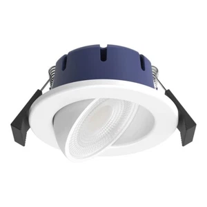 CCT LED kippbar feuerfest Einbaustrahler Spot Einbauleuchte dimmbar 5W IP65 weiß - Bild 1 von 9