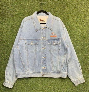Vintage Denver Broncos Jeansjacke Herren 2XL XXL Deadstock 90er Taschenwärmer - Bild 1 von 20