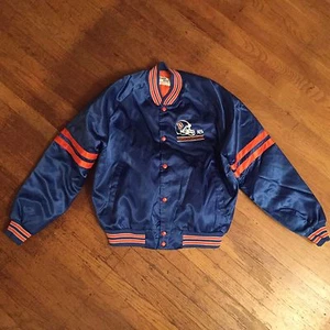 Rare Vtg 1980s Satin Chalkline Starter throwback Denver Broncos jacket L - Picture 1 of 9