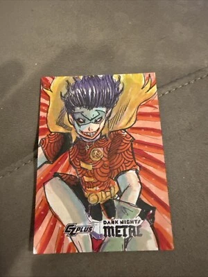 2024 Cryptozoic DCComics Dark Metal Nights Luro Hersal Sketch Robin 1/1 - Image 1 of 2