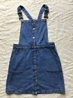 New Look Ladies Blue 100% Cotton Pinafore/Dungaree Dress - Size 10