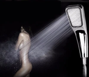 Neu Hochdruck Duschkopf Chrom Vollleistung Stimulans Spray Wasser - Bild 1 von 8