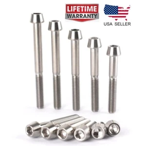 M6 Titanschrauben Kegelkegel Innensechskant 10,15,18,20,25,30,35,40,45,50,55,60 mm - Bild 1 von 4