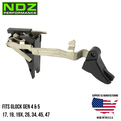 NDZ PERFORMANCE Glock Performance Trigger 74332 for Gen 4 & 5 17 19 19X 26 34 45 47 9mm OEM