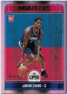 2017-18 PANINI HOOPS PREMIUM PARALLEL #289 JAWUN EVANS RC 083/199