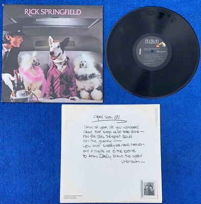 Rick Springfield Success Hasn't Spoiled Me 1982 Vinyl LP in Near Mint! Condition - Image 1 of 4