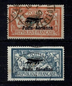 FRANCE YVERT AIR POST 1/2 SCOTT C1-2 " EXHIBITION MARSEILLE 1927" USED F-VF J233 - Picture 1 of 2