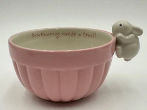 Hallmark rosa Keramik Kaninchen Schale einige Häschen braucht eine Leckerei! Osterhase Vintage - Bild 1 von 7