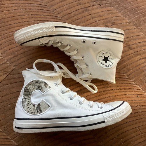 CONVERSE Chuck Taylor All Star Canvas Hi Top Wild Snake Logo Egret Bianco 164674C WO’s 7 5