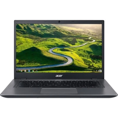 New Acer for Work 14" Chromebook Intel Celeron 4GB Memory 16GB eMMC Black Silver - Image 1 of 4