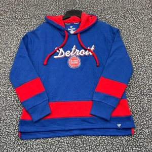 Detroit Pistons Hoodie Women Medium Blue Fanatics Pullover Long Sleeve New M - Picture 1 of 7
