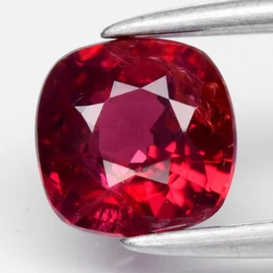 💎 0.72ct 5.2x5mm Cushion Purplish Red Ruby - Unheated, Madagascar Gem - Picture 1 of 10