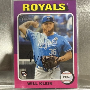 2024 Topps Heritage Will Klein #723 Rookie Short Print Kansas City Royals SP - Picture 1 of 2