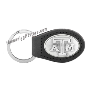 NCAA Texas A&M Aggies Zep-Pro Leather Concho Key Fob black keychain - Picture 1 of 1