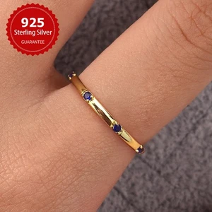 Anello in argento sterling 925 con zirconi da giardino Chaoxi per donna fidanzamento gioielli regalo - Foto 1 di 27