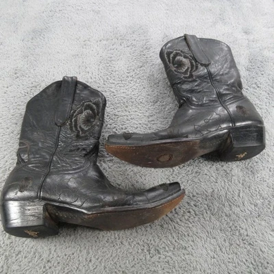 Old Gringo Boots Womens Size 7 Black Leather Floral Embroidered Western Cowboy - Image 1 of 4