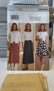 Vintage Butterick 4062 Fast & Easy Sewing Pattern Skirts Szs 6-12 - Picture 1 of 3