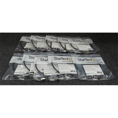 Lote de 10 cables Ethernet de red StarTech NLBK-2F-CAT6A-PATCH CAT6A S/FTP de 2 pies Foto 1 de 4