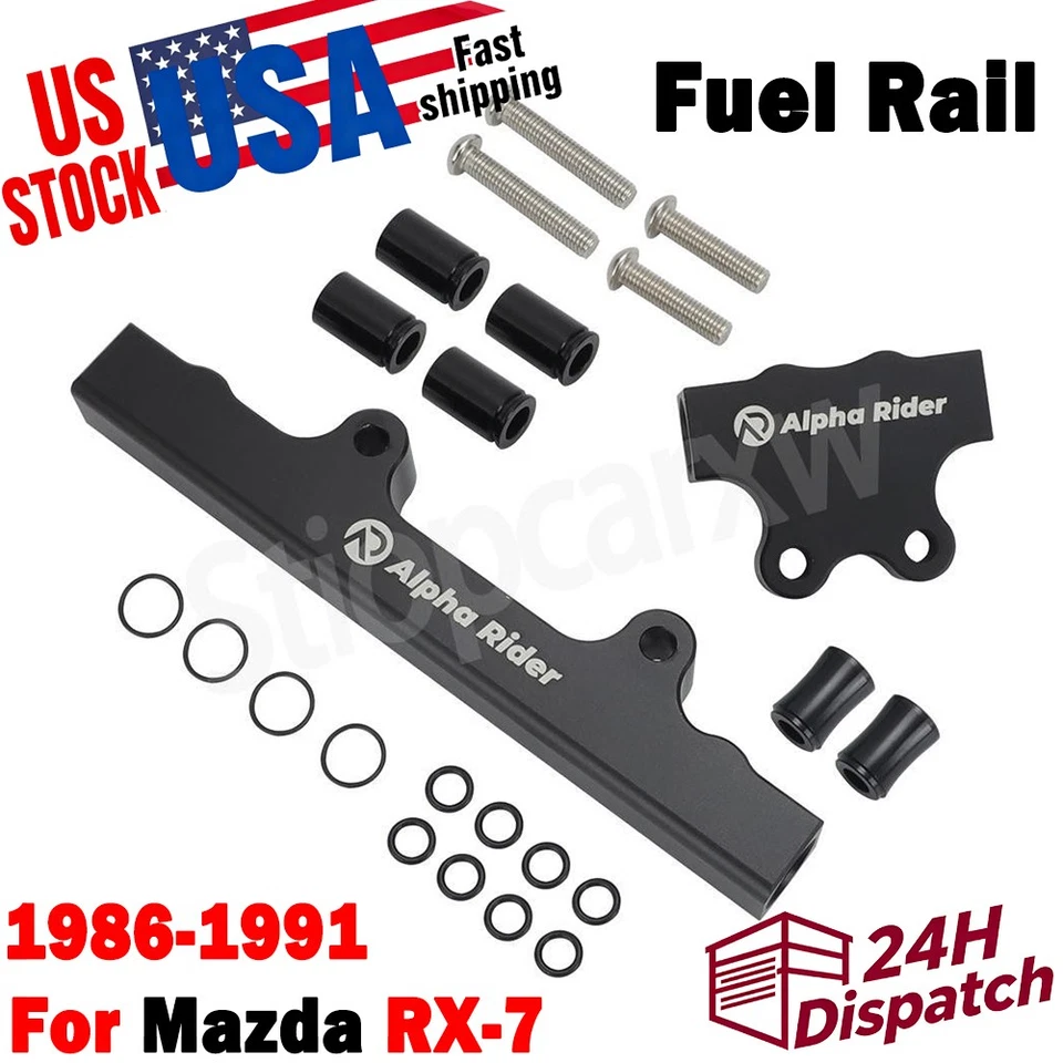 For 86-91 Mazda RX-7 Turbo II Rotary Series 4 , 5 13B Engine EFI Fuel Rails USA — 第 1/4 张图片