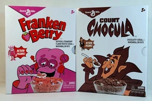 Conjunto de figuras de monstruos de cereales COUNT CHOCULA & FRANKEN BERRY Jada Toys General Mills - Imagen 1 de 18