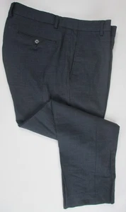 LANDS END Navy Houndstooth Slim Fit Wool Dress Pants Mens 33 X 27 ~GC~ $109 - Picture 1 of 5