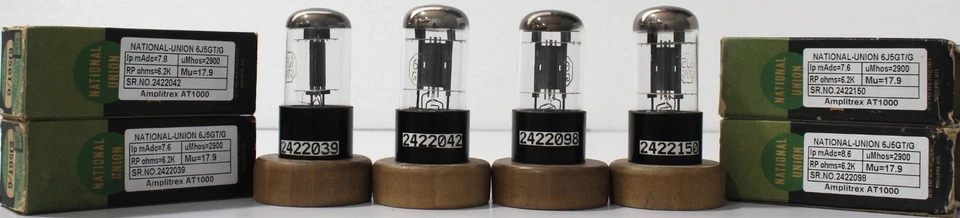 6J5GT/G National Union Nuevo en caja Hecho en EE. UU. Amplitrex probado Cantidad 1 MQ (4 piezas) Foto 1 de 4