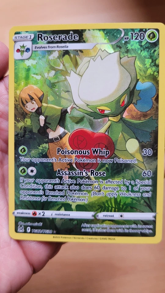 Pokémon Roserade Trainer Gallery Rare Lost Origin TG02/TG30 NM Englisch - Bild 1 von 2
