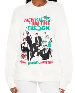 New Kids On The Block Christmas Sweatshirt Size MEDIUM - NWT Forever 21 - Picture 1 of 4