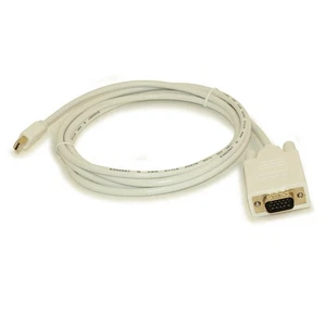 3ft Mini DisplayPort to VGA Cable 28AWG Gold Plated  White - Picture 1 of 2