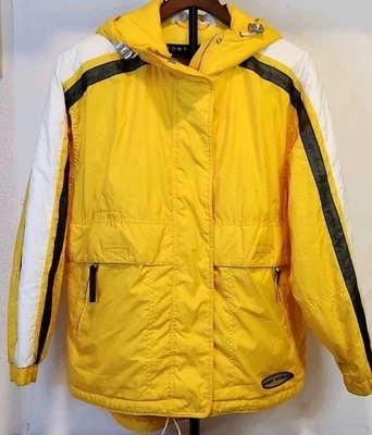 Vintage Sport Kaelin Ski Puffer Jacket Womens Size 6 Yellow Snowboard  - Image 1 of 4