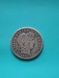 1913 U.S Barber Silver Dime **einige Details** - Bild 1 von 2