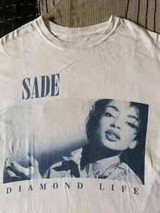 Rare 00s SADE vtg white t-shirt diamond life S-5XL QT2253 - Picture 1 of 2