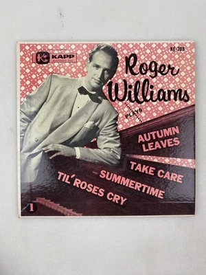 Roger Williams Plays 4-Song EP 1955 Pop Easy Classical Jazz VG+ Vinyl Record 7" Foto 1 de 4
