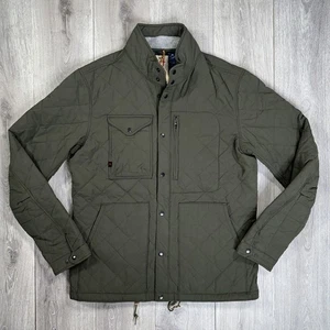 Relwen Jacket Mens Large Quilted Tanker Jacket Insulated Green - Picture 1 of 17