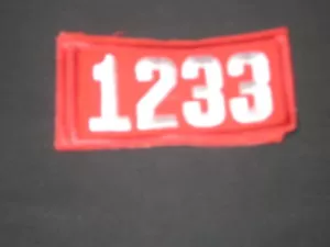 Boy Scout One Piece Numeral 1233, red & white - Foto 1 di 1