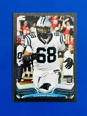 2013 Topps Kawann Short Panthers Black Parallel Football Rookie Card #156; #d/58 - Image 1 of 2
