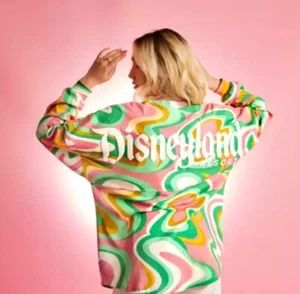 Disneyland Spirit Maglia per Adulti Swirl Anni 60 Vibes Nuova Con Etichette Tg L AOP - Foto 1 di 8