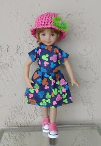 Für Dianna Effner 13" Little Darling: Mickey Mouse Silhouette Kleid, Schuhe + Hut - Bild 1 von 6