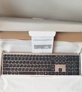 Deeliva Wireless Keyboard 2.4G Wireless Connection Model 636 Silver Gray - Picture 1 of 5