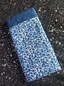 Handgefertigter blauer weicher Stoff, gepolstert und gefüttert Brillen- & Sonnenbrillenetui/Etui - Bild 1 von 5