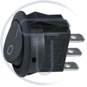 Deviatore unipolare a bilanciere SPDT ON-ON con tasto nero e con terminali fasto - Picture 1 of 2