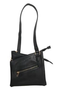 Cartera Bandolera Bulldog con Funda - Cuero Negro - Imagen 1 de 1
