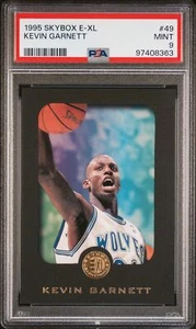 1995 SKYBOX E-XL 49 KEVIN GARNETT BLACK BORDER PSA 9 TIMBERWOLVES ROOKIE CARD RC - Picture 1 of 2