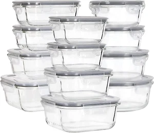 Glass Food Storage Containers with Lids, [24 Piece] Meal Prep Containers, Airtig - Picture 1 of 12